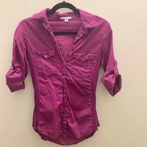 James Perse Purple Button Down Shirt